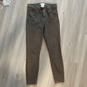 L’Agence Margot High Rise Skinny in Chestnut Coated